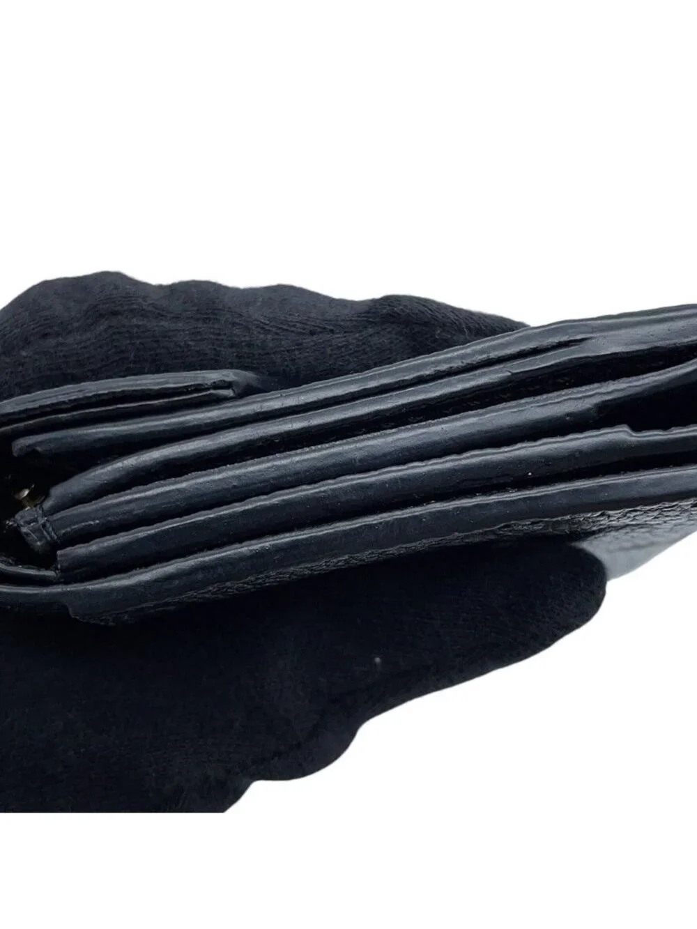 Louis Vuitton Trifold Wallet Monogram Empreinte Portefeuille Zoe Black